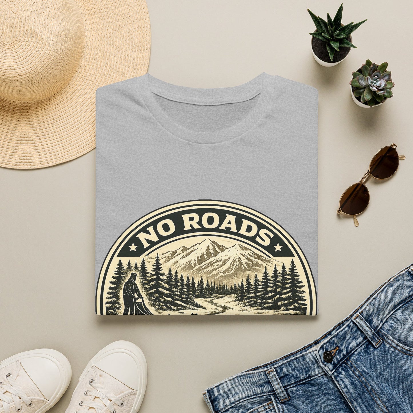 No Roads Just Dogs - Tee