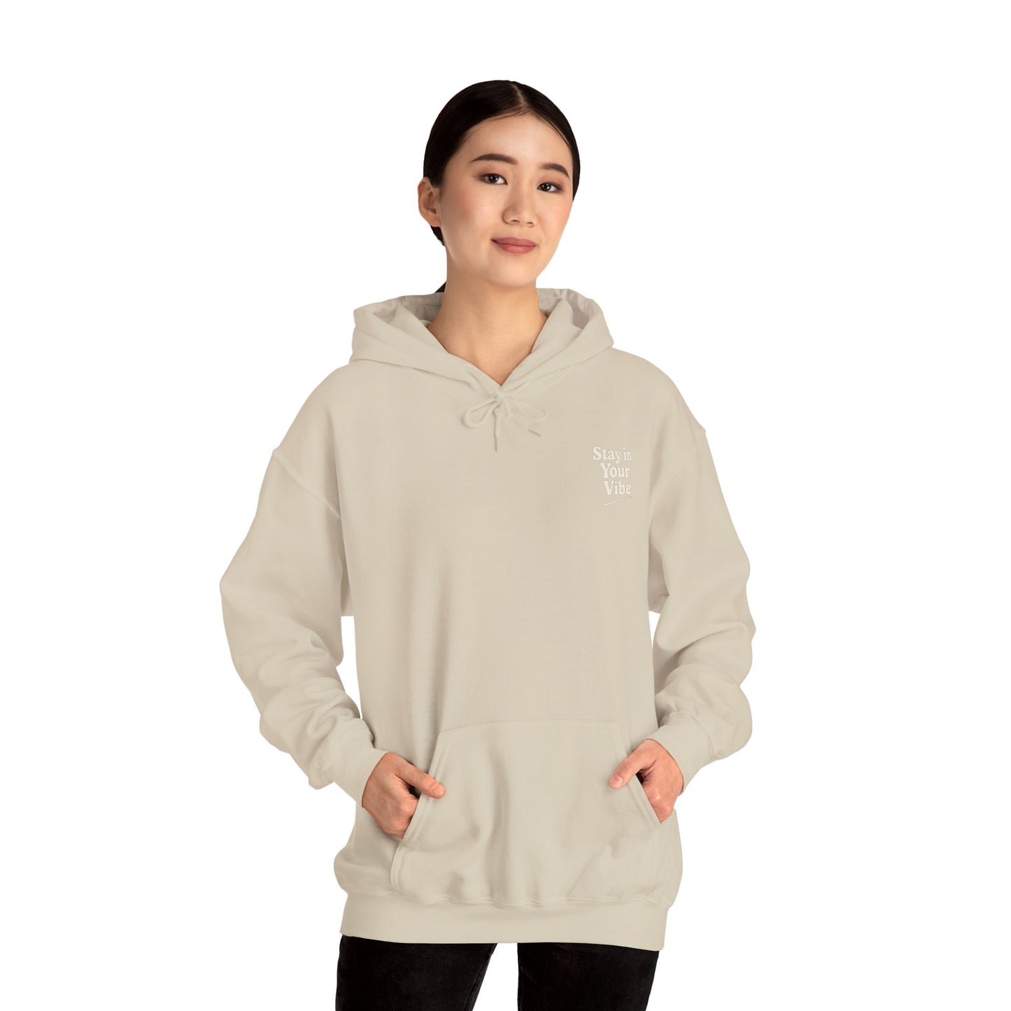 Stay In Your Vibe Hoodie — Cozy Minimalist Graphic Pullover
