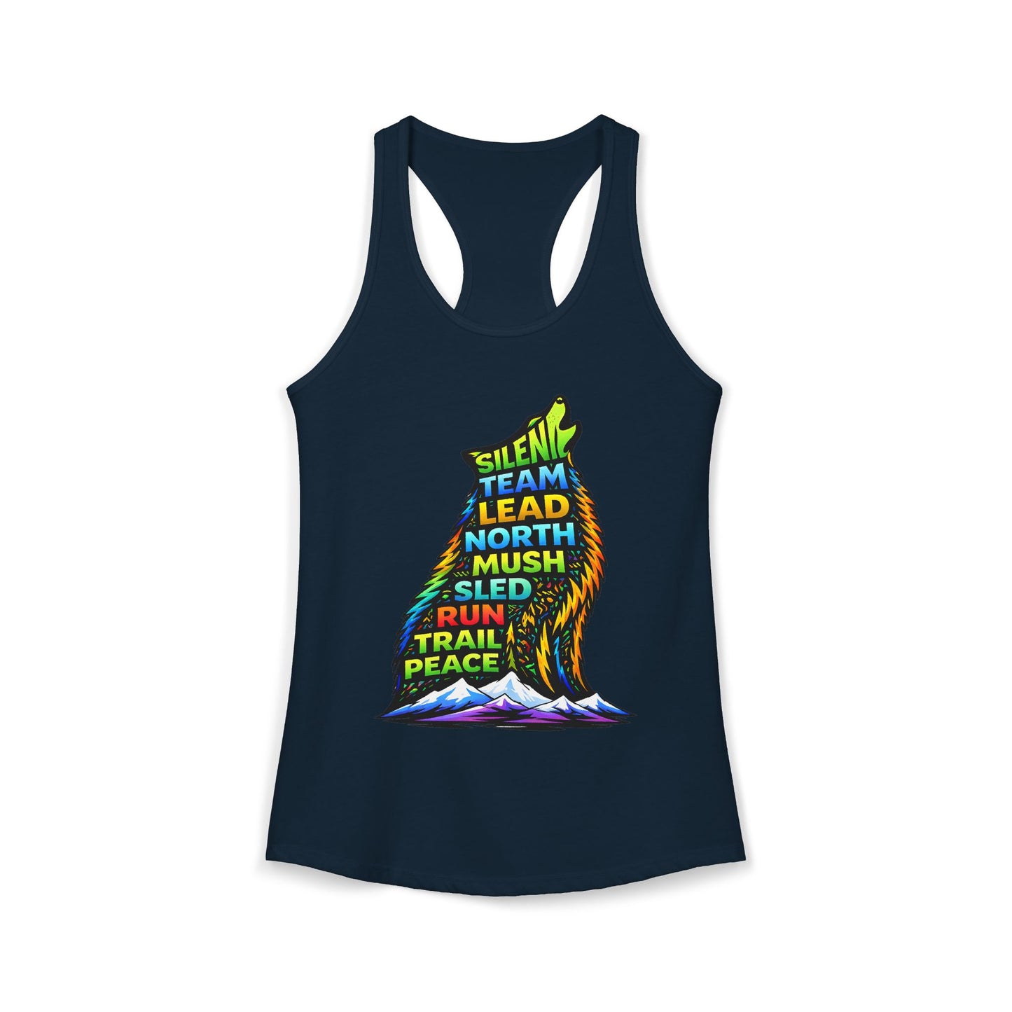 Sitting Howling Dog - Woman Tank