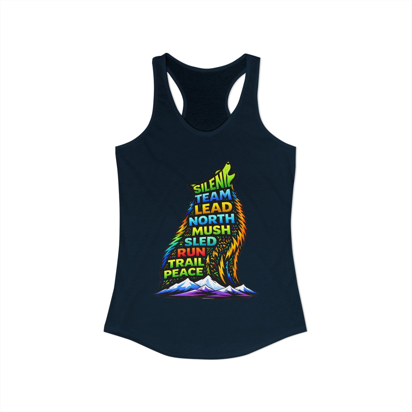 Sitting Howling Dog - Woman Tank