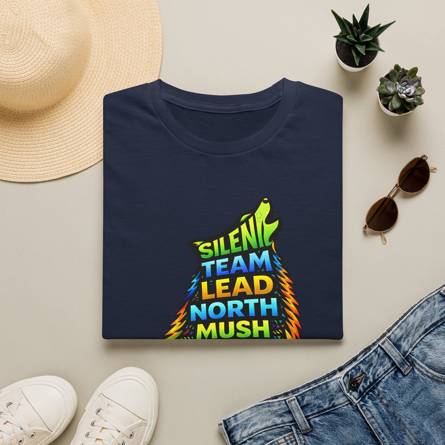 Sitting Howling Dog - Tee