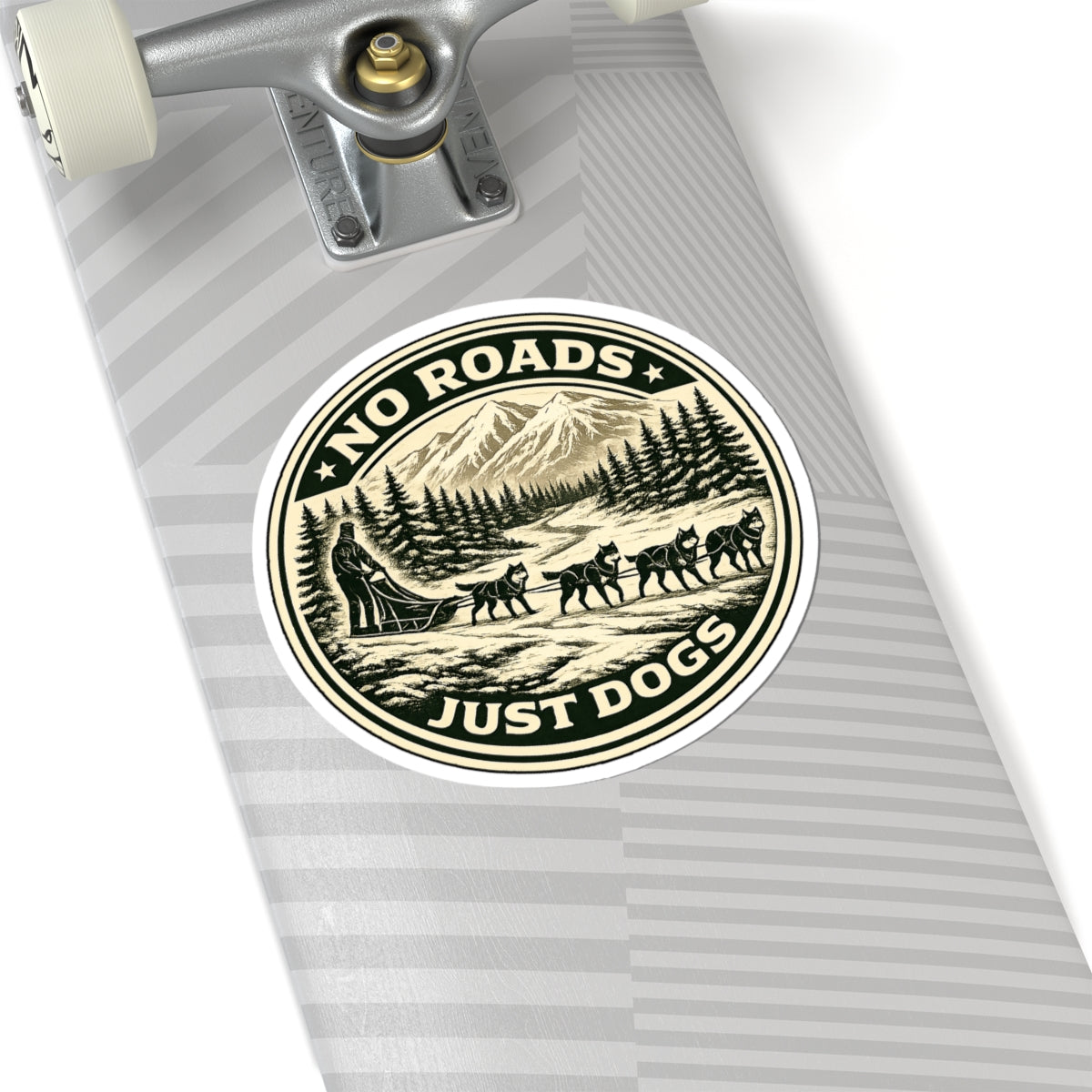 No Roads Just Dogs - Sticker