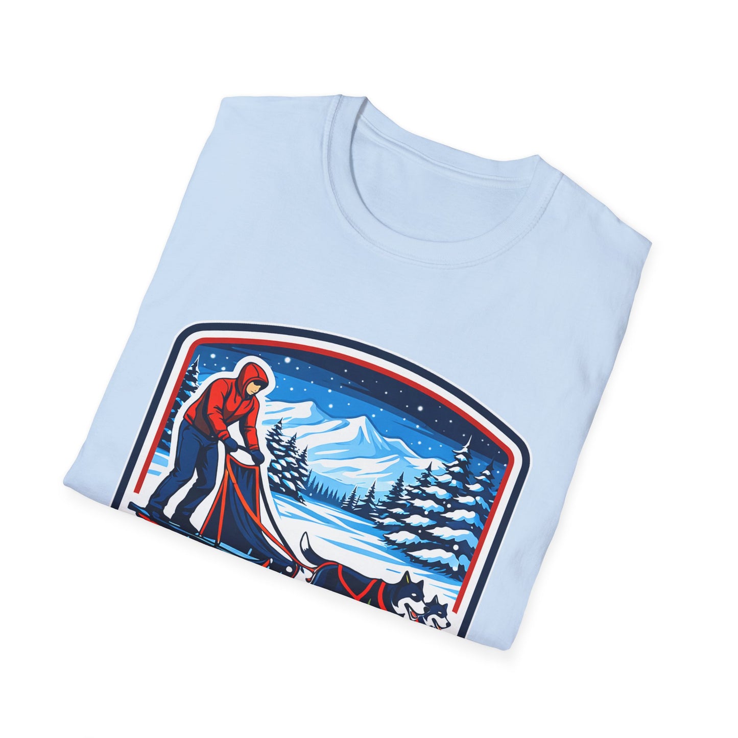 Sled Dog Adventure T-Shirt — "Quiet Trails • Happy Tails" Winter Sledding Tee