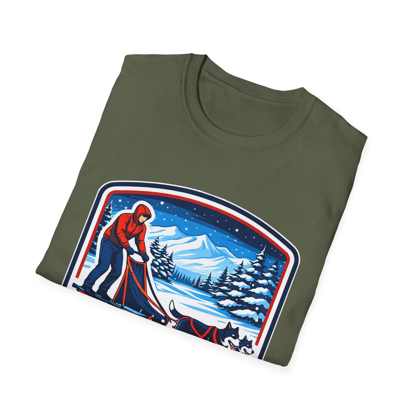 Sled Dog Adventure T-Shirt — "Quiet Trails • Happy Tails" Winter Sledding Tee