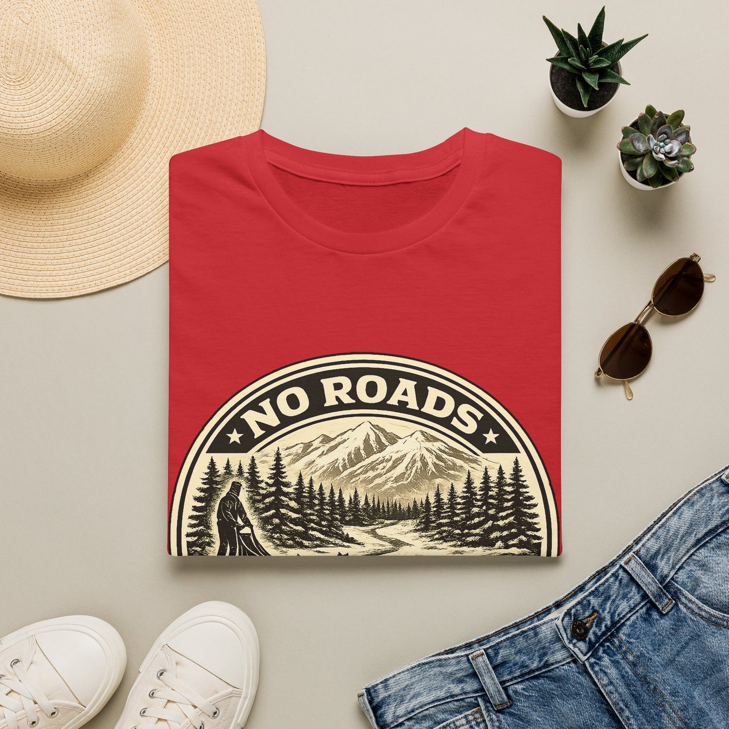 No Roads Just Dogs - Tee