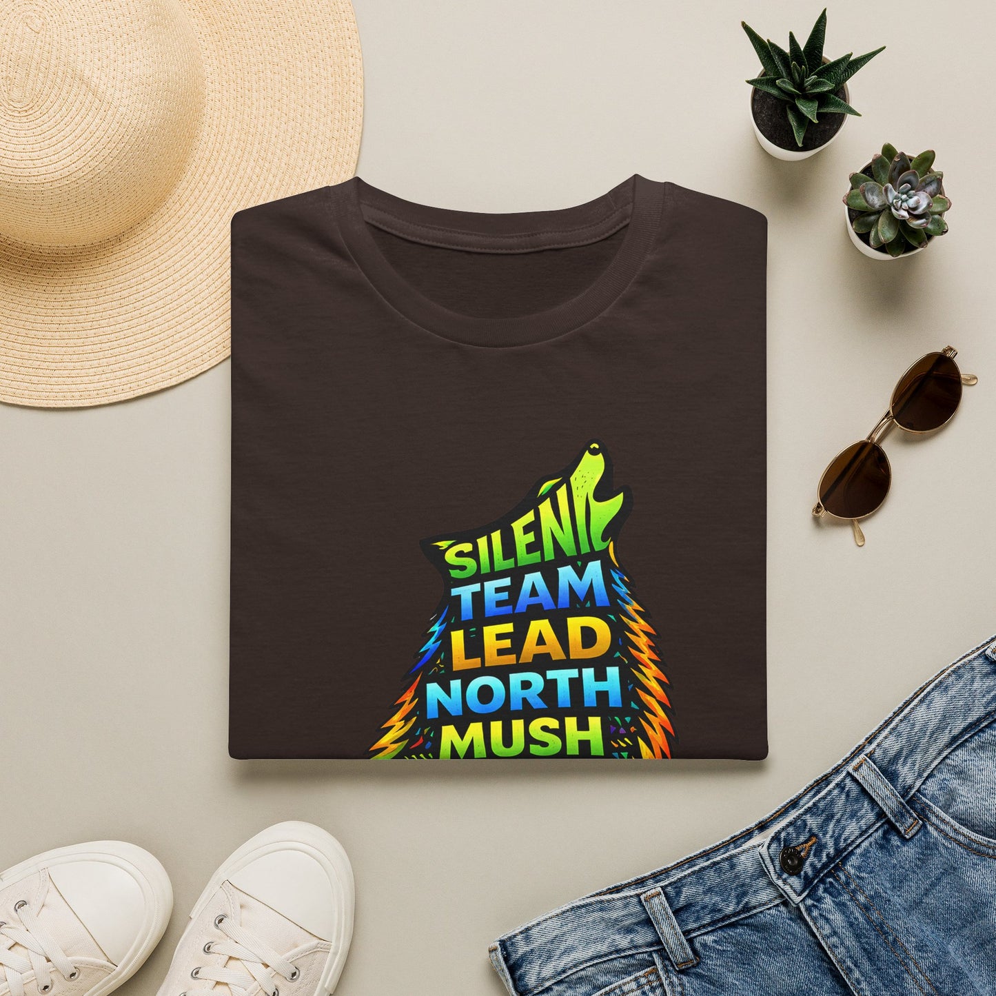 Sitting Howling Dog - Tee