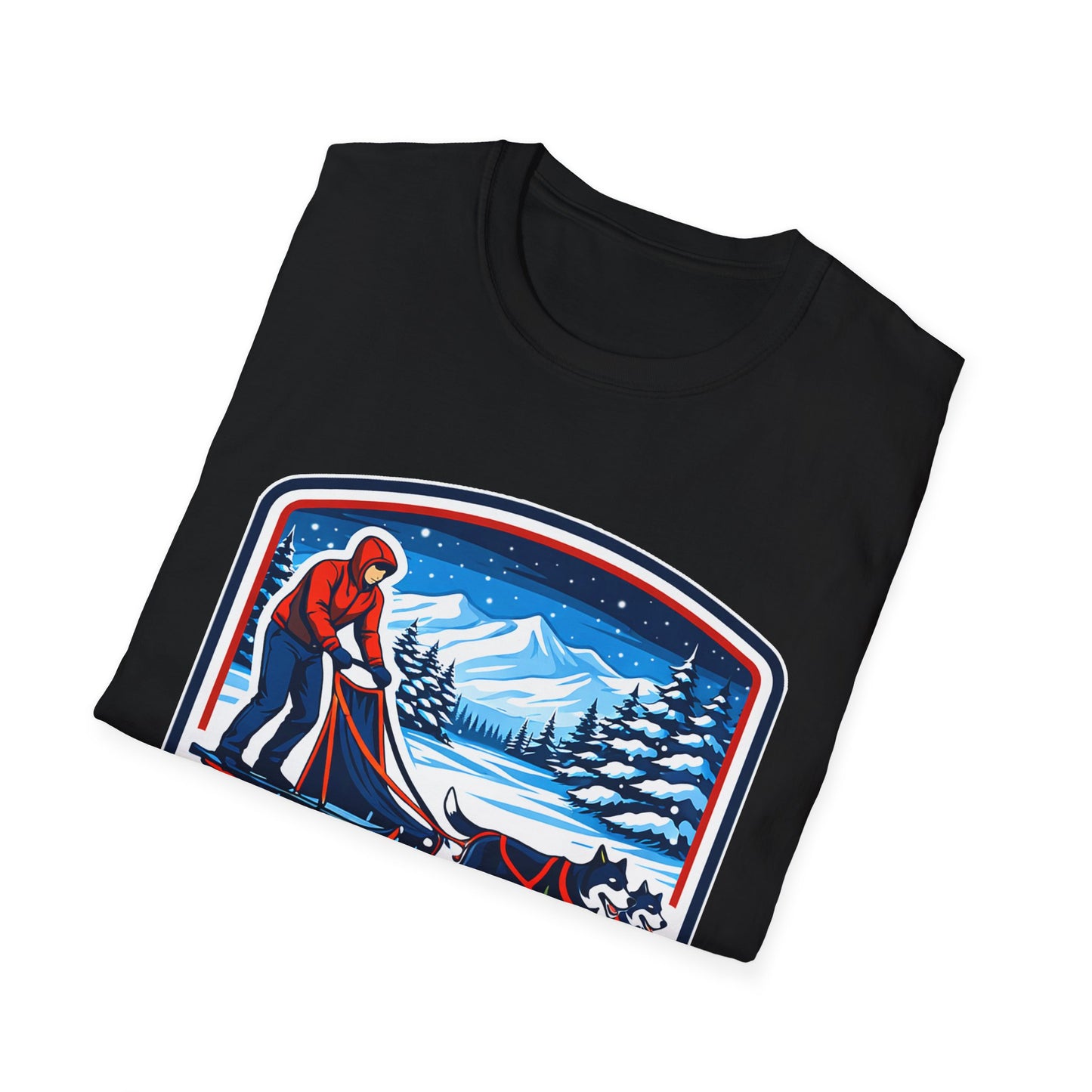 Sled Dog Adventure T-Shirt — "Quiet Trails • Happy Tails" Winter Sledding Tee