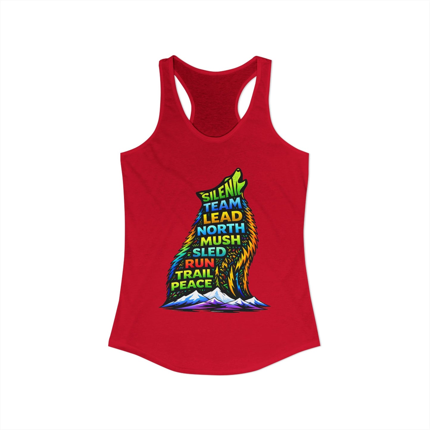 Sitting Howling Dog - Woman Tank