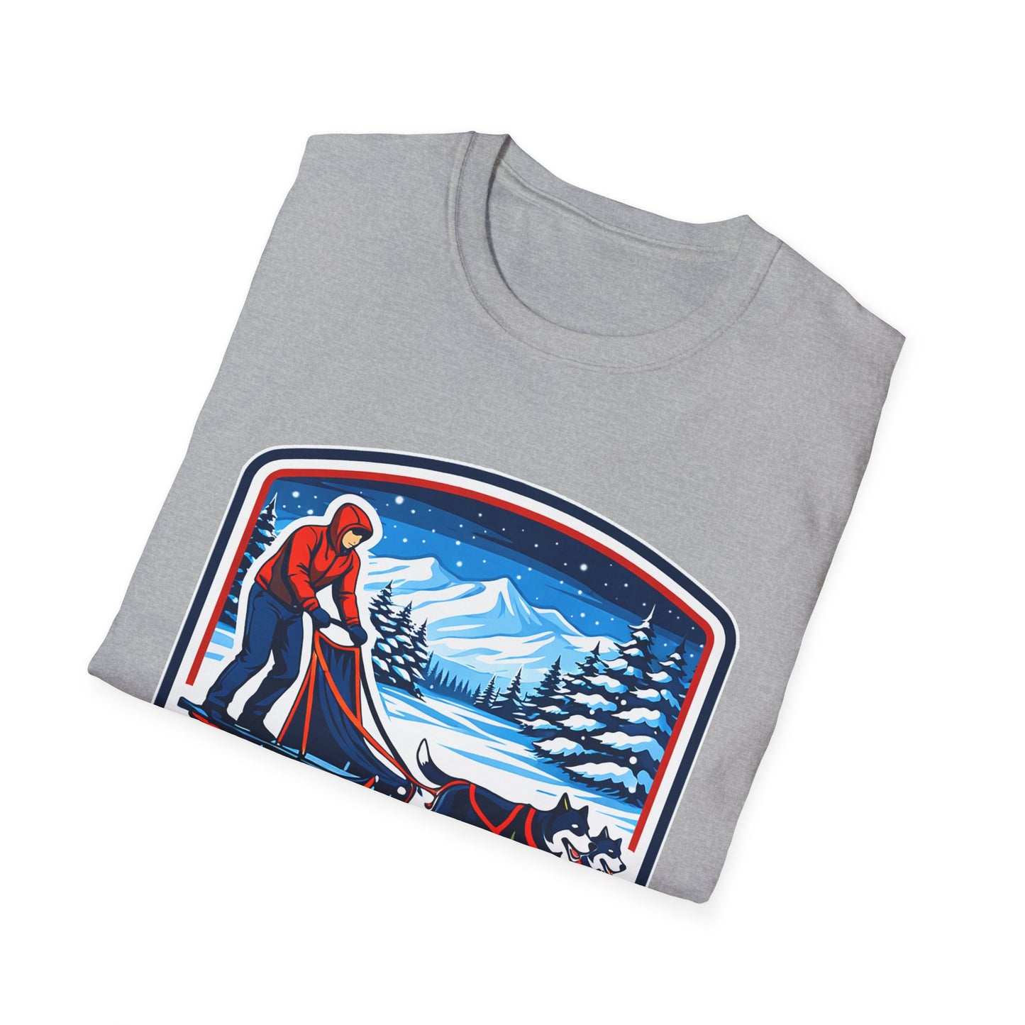 Sled Dog Adventure T-Shirt — "Quiet Trails • Happy Tails" Winter Sledding Tee