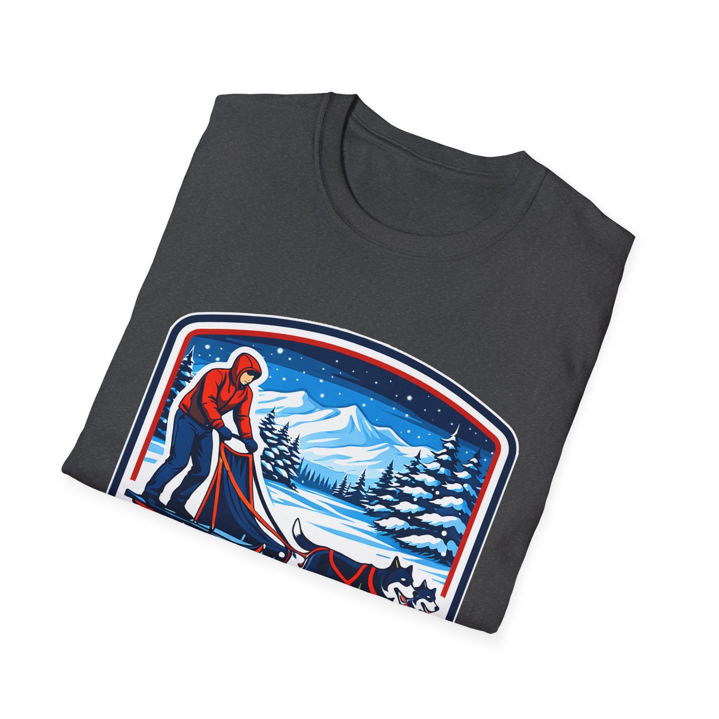 Sled Dog Adventure T-Shirt — "Quiet Trails • Happy Tails" Winter Sledding Tee