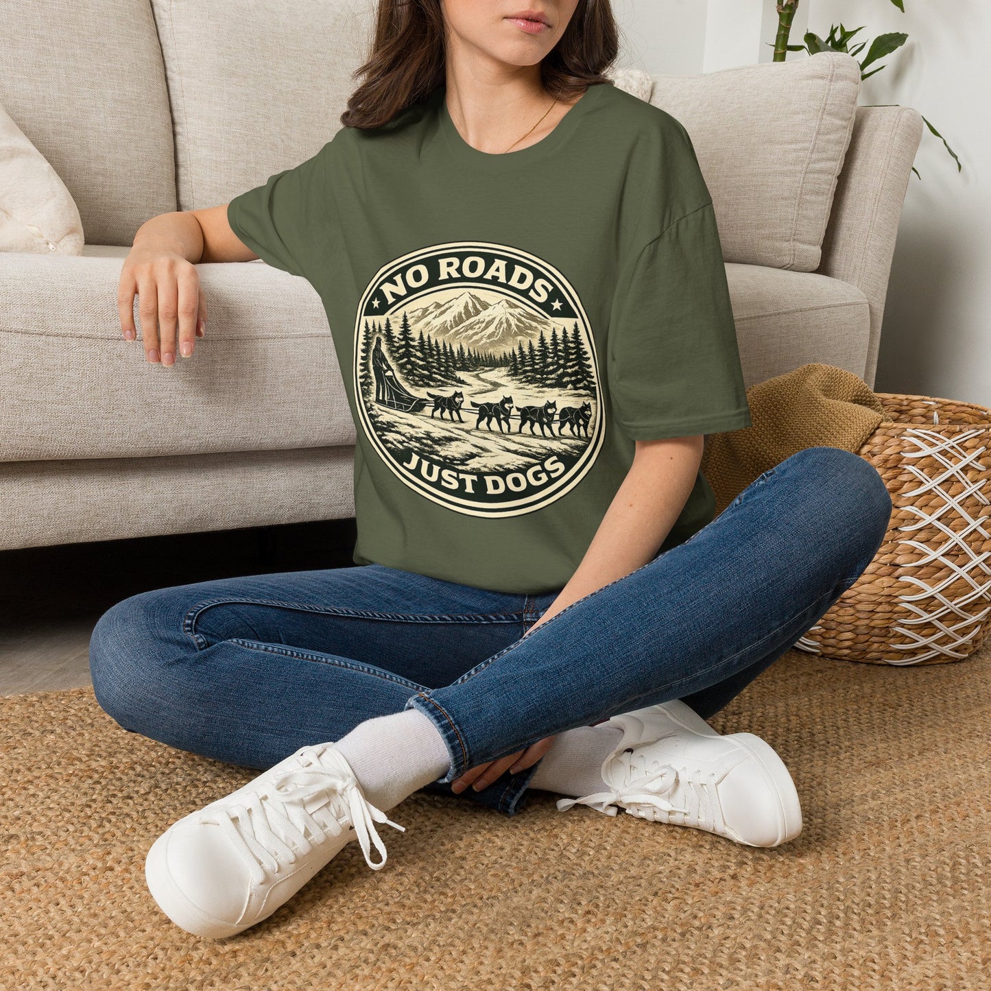 No Roads Just Dogs - Tee