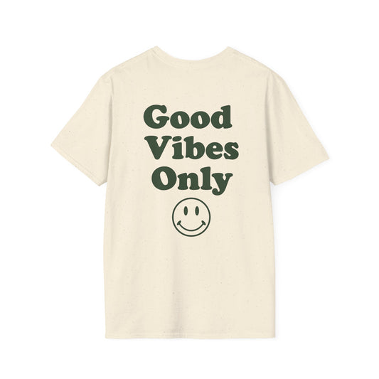 Good Vibes Only T-Shirt — Retro Smiley Graphic Tee