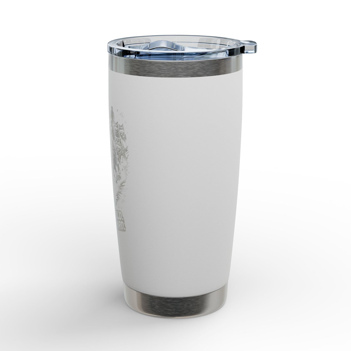 Engraved 20oz Tumbler — 'Run Wild, Run Hard' Husky Sled Dog Design