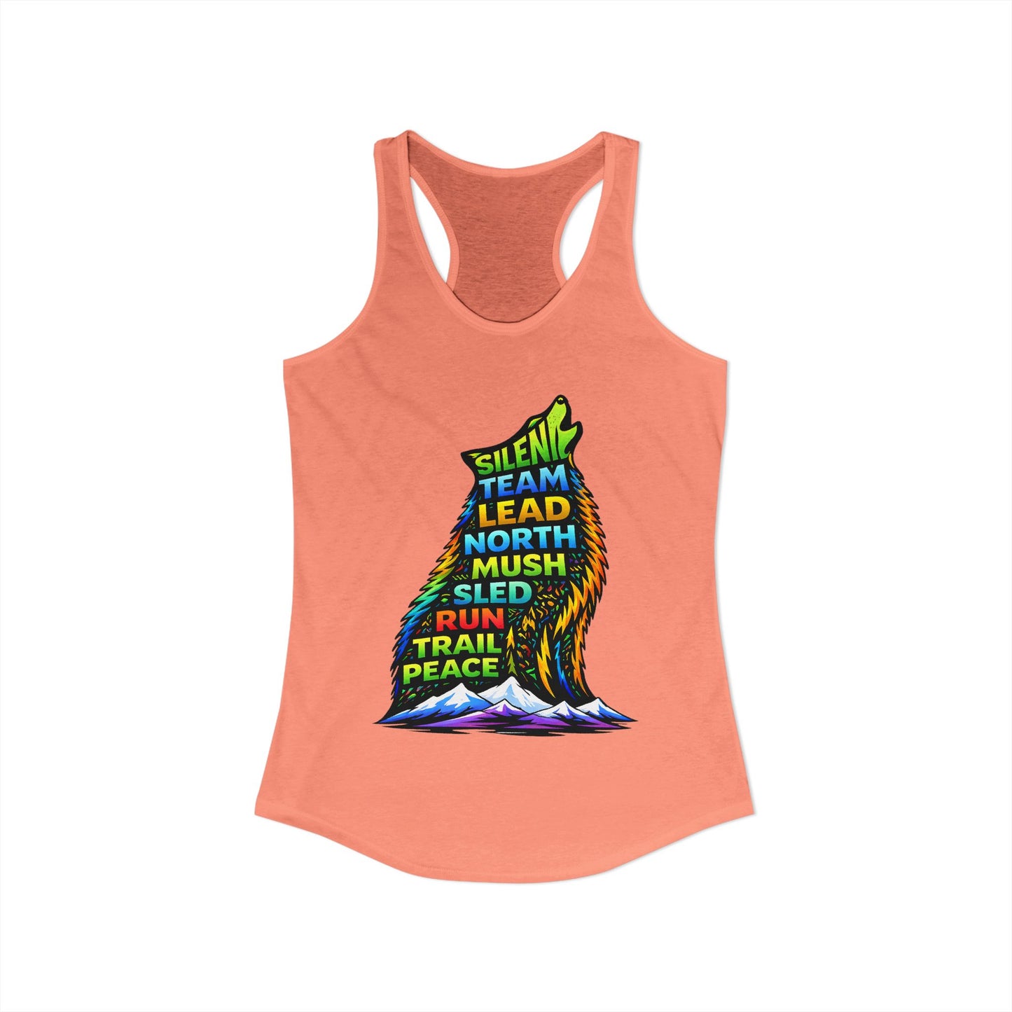 Sitting Howling Dog - Woman Tank