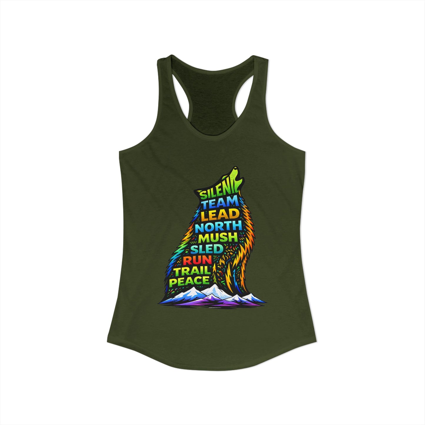 Sitting Howling Dog - Woman Tank