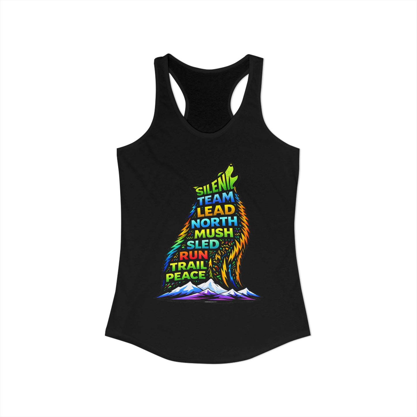 Sitting Howling Dog - Woman Tank