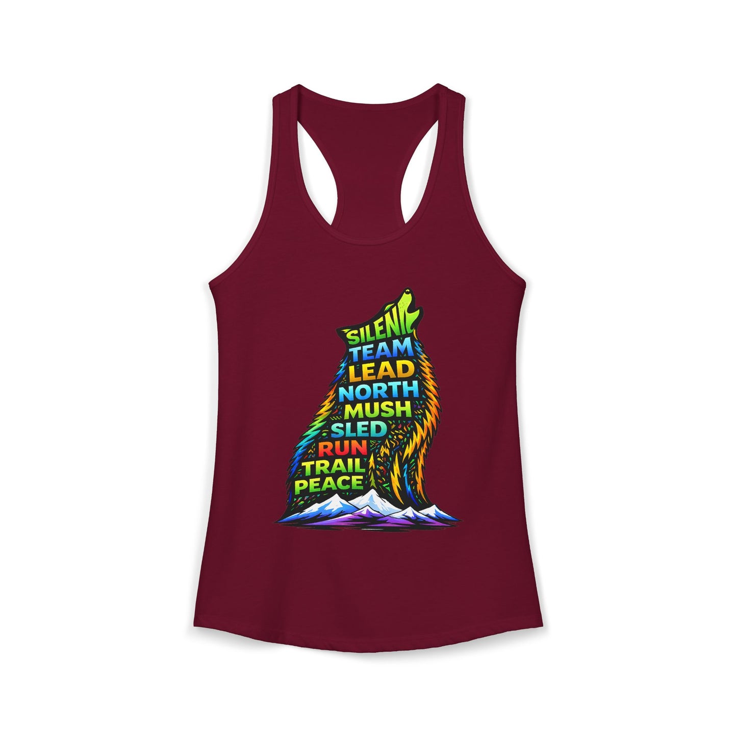 Sitting Howling Dog - Woman Tank