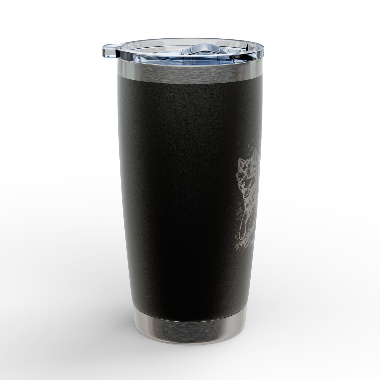 Engraved 20oz Tumbler — 'Run Wild, Run Hard' Husky Sled Dog Design
