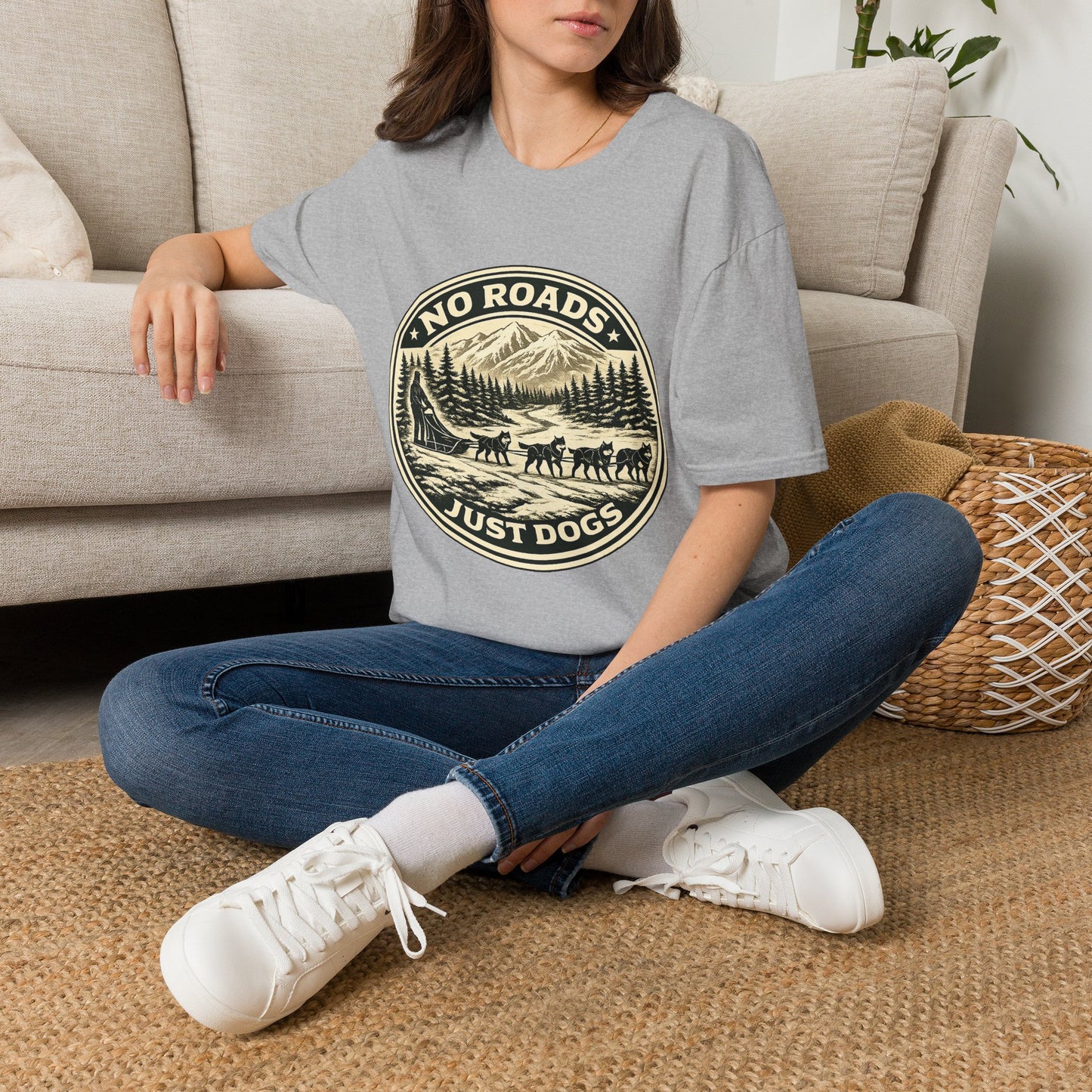No Roads Just Dogs - Tee