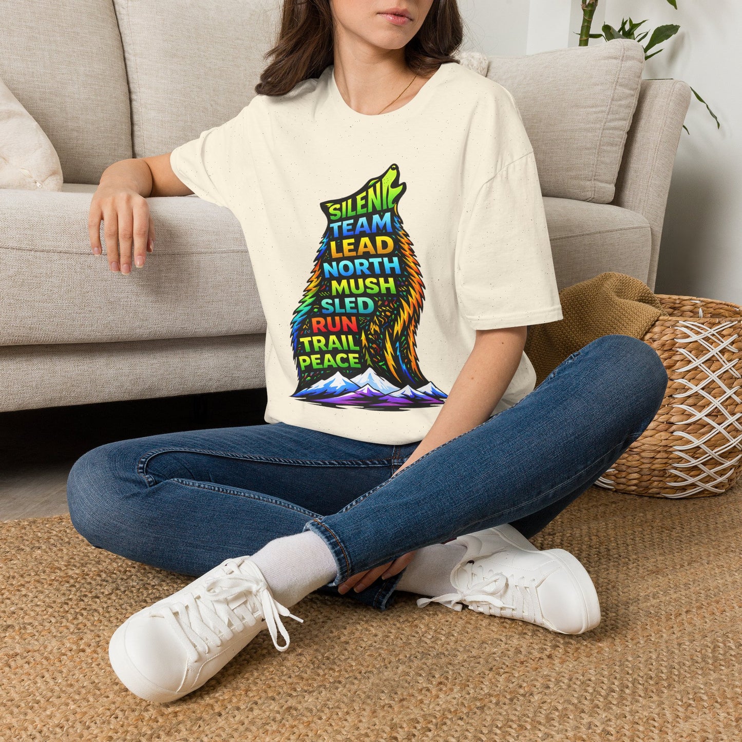 Sitting Howling Dog - Tee
