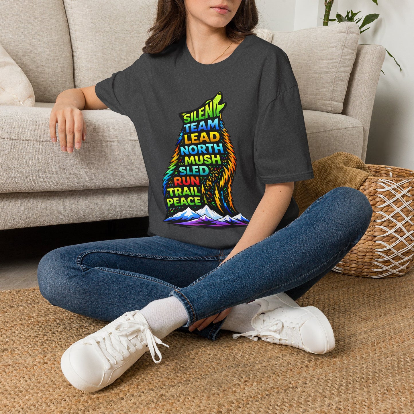 Sitting Howling Dog - Tee