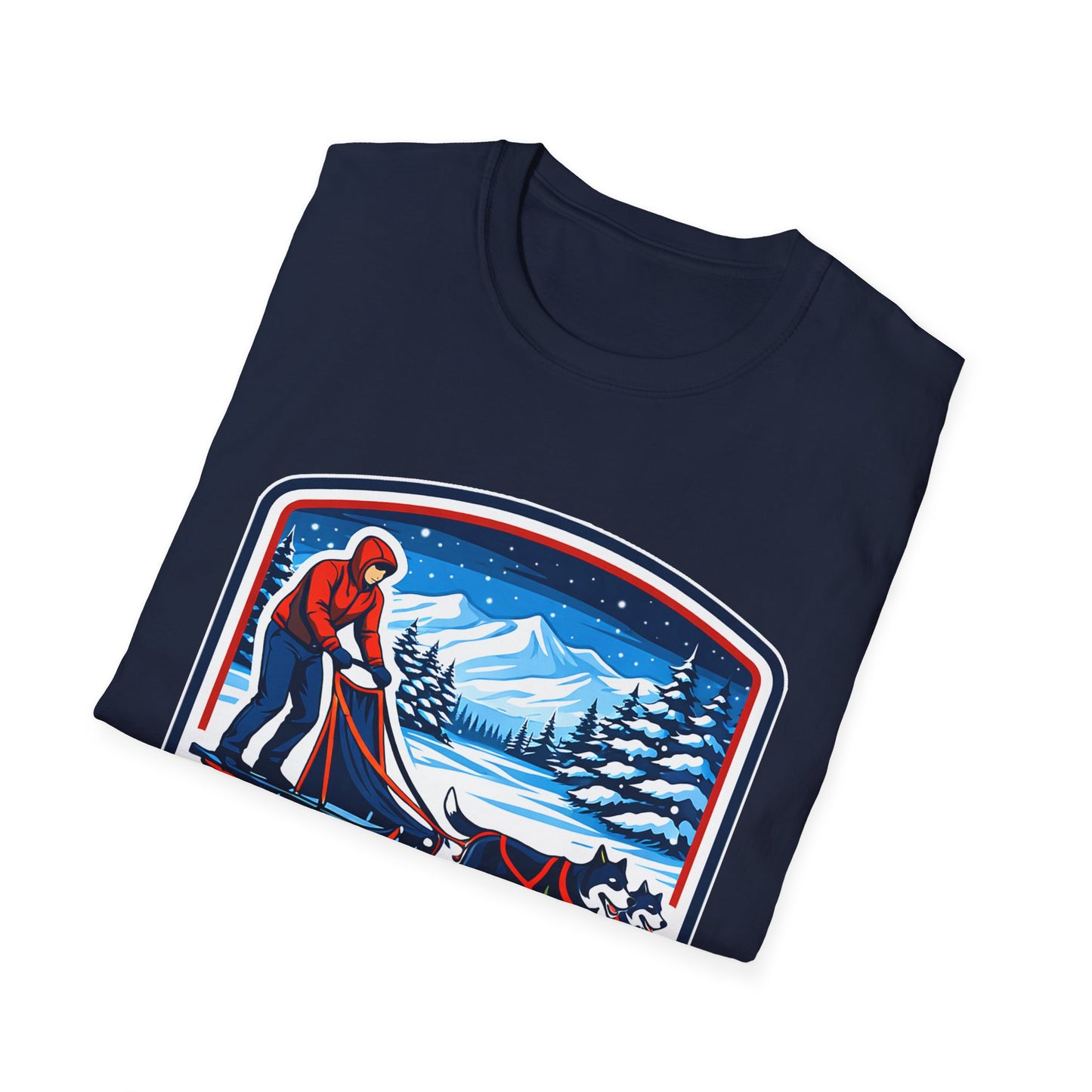 Sled Dog Adventure T-Shirt — "Quiet Trails • Happy Tails" Winter Sledding Tee