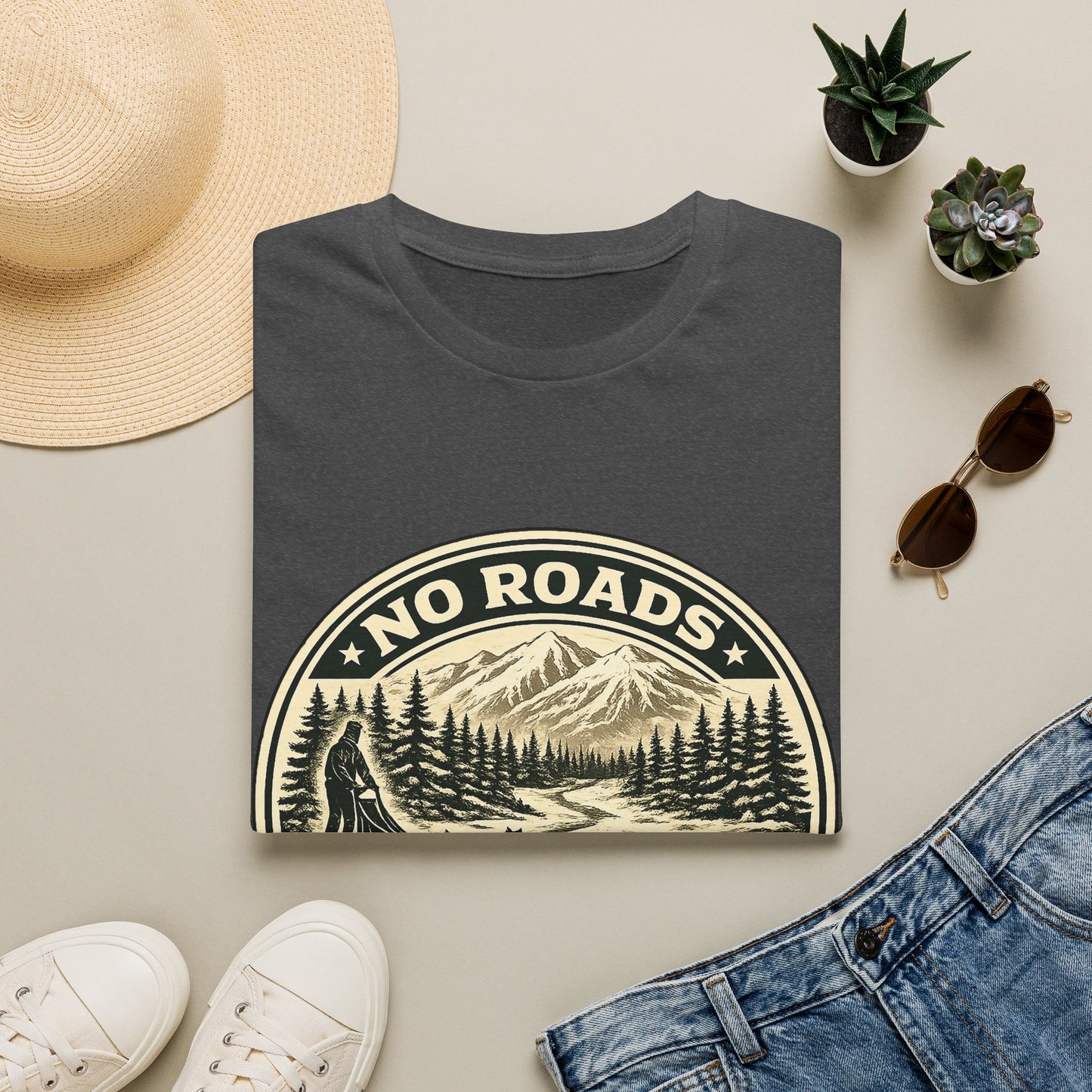 No Roads Just Dogs - Tee