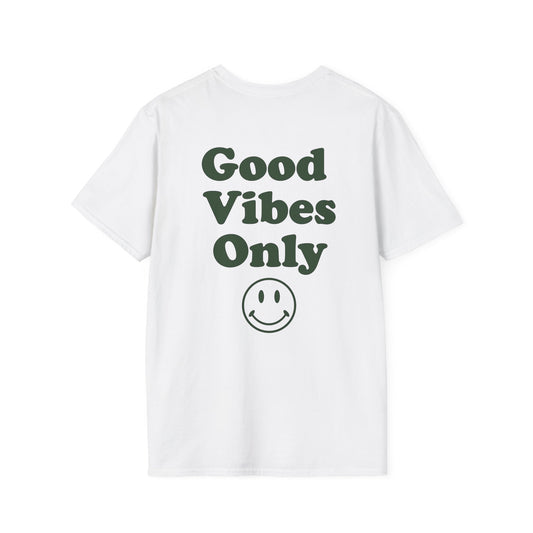 Good Vibes Only T-Shirt — Retro Smiley Graphic Tee