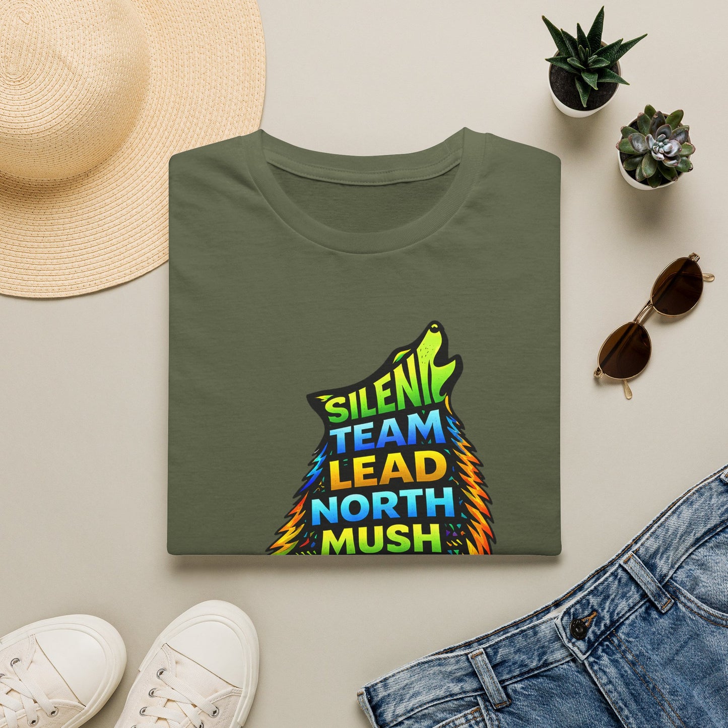 Sitting Howling Dog - Tee