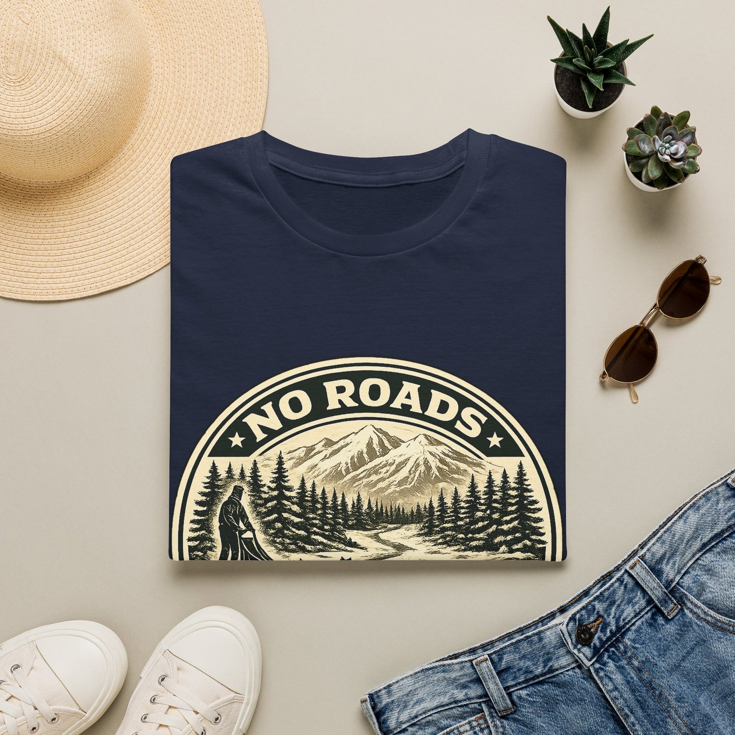 No Roads Just Dogs - Tee
