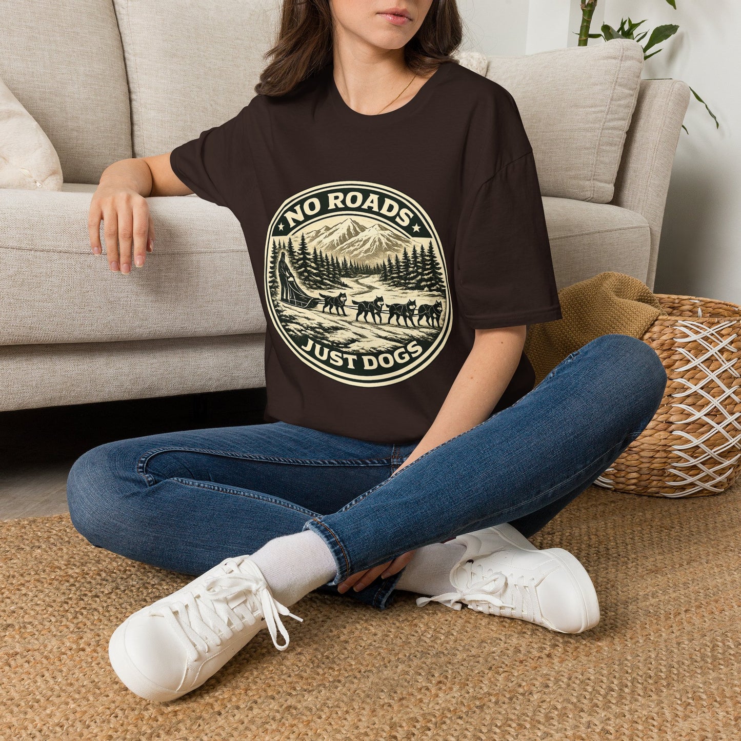 No Roads Just Dogs - Tee