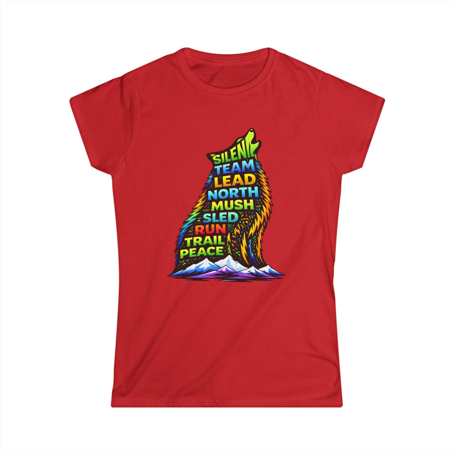 Sitting Howling Dog - Woman Tee