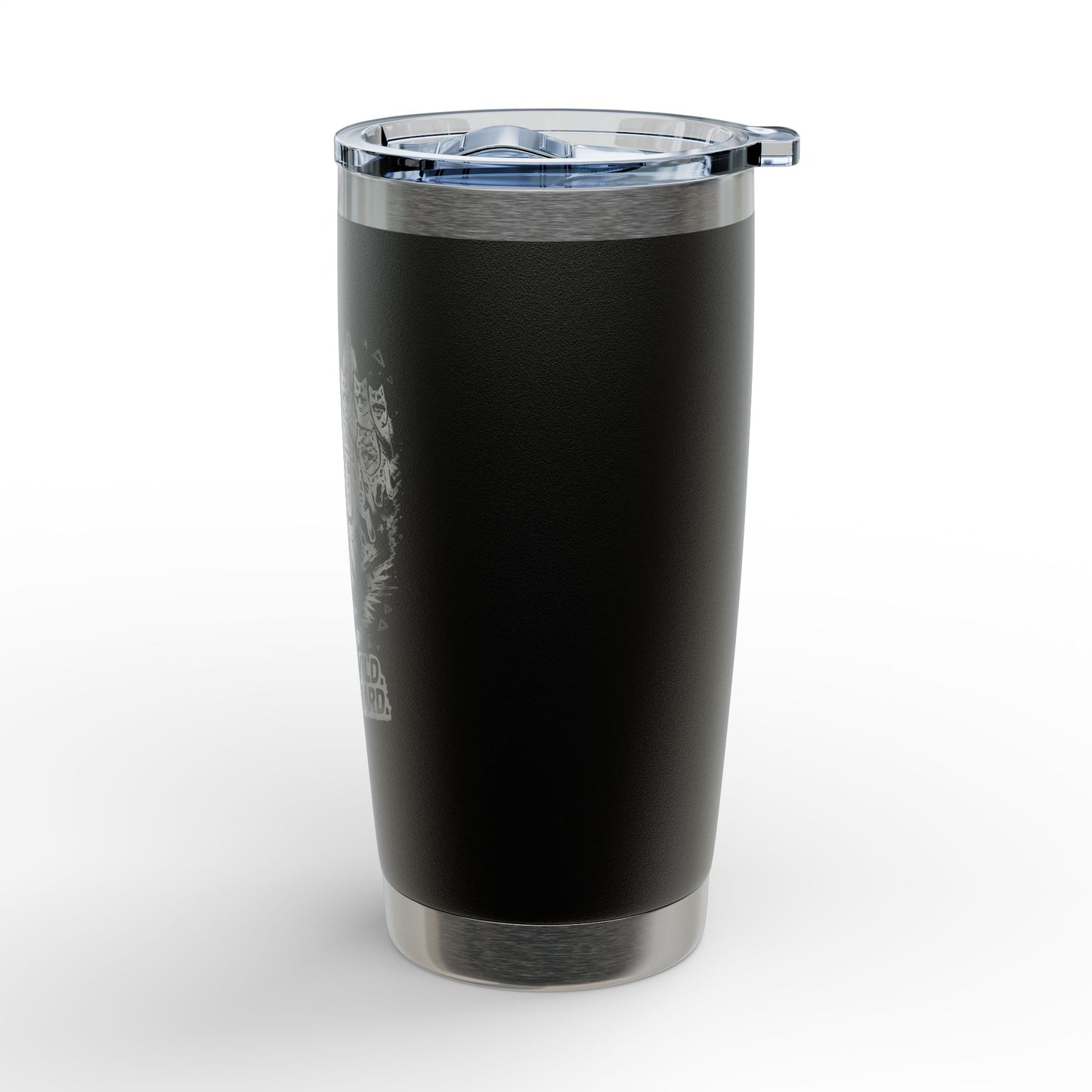 Engraved 20oz Tumbler — 'Run Wild, Run Hard' Husky Sled Dog Design
