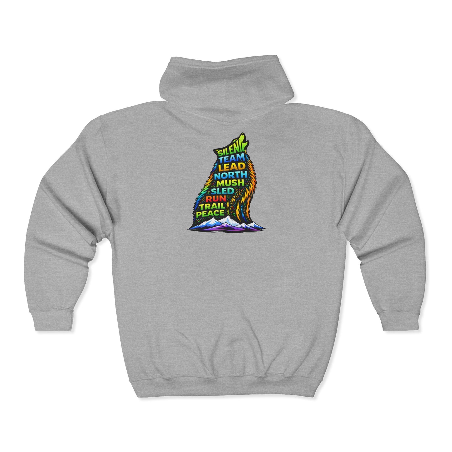 Sitting Howling Dog - Zip Hoodie
