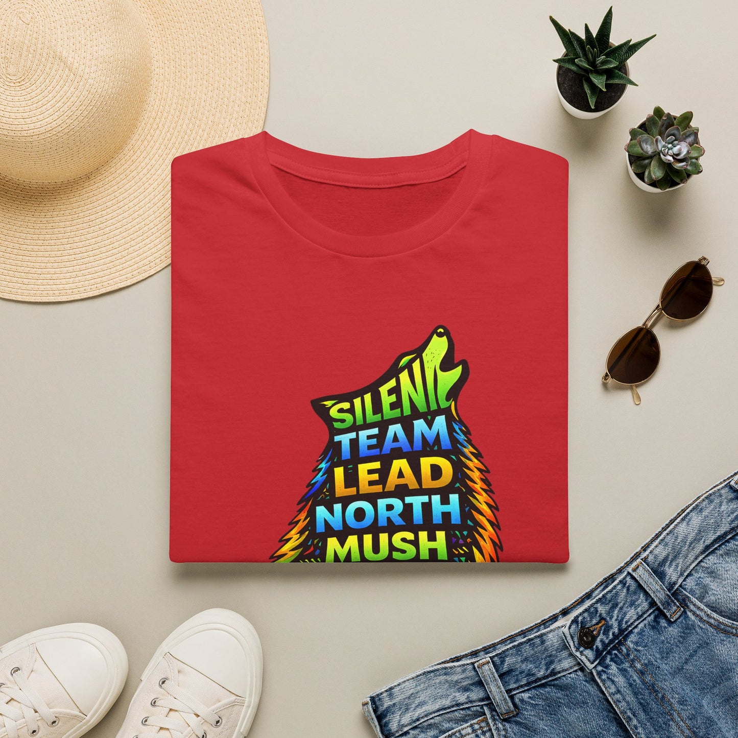 Sitting Howling Dog - Tee