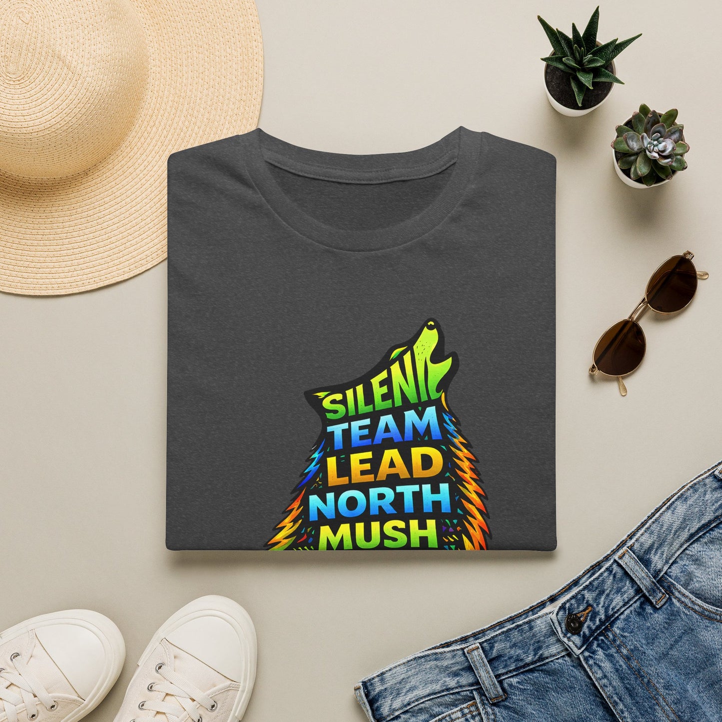 Sitting Howling Dog - Tee