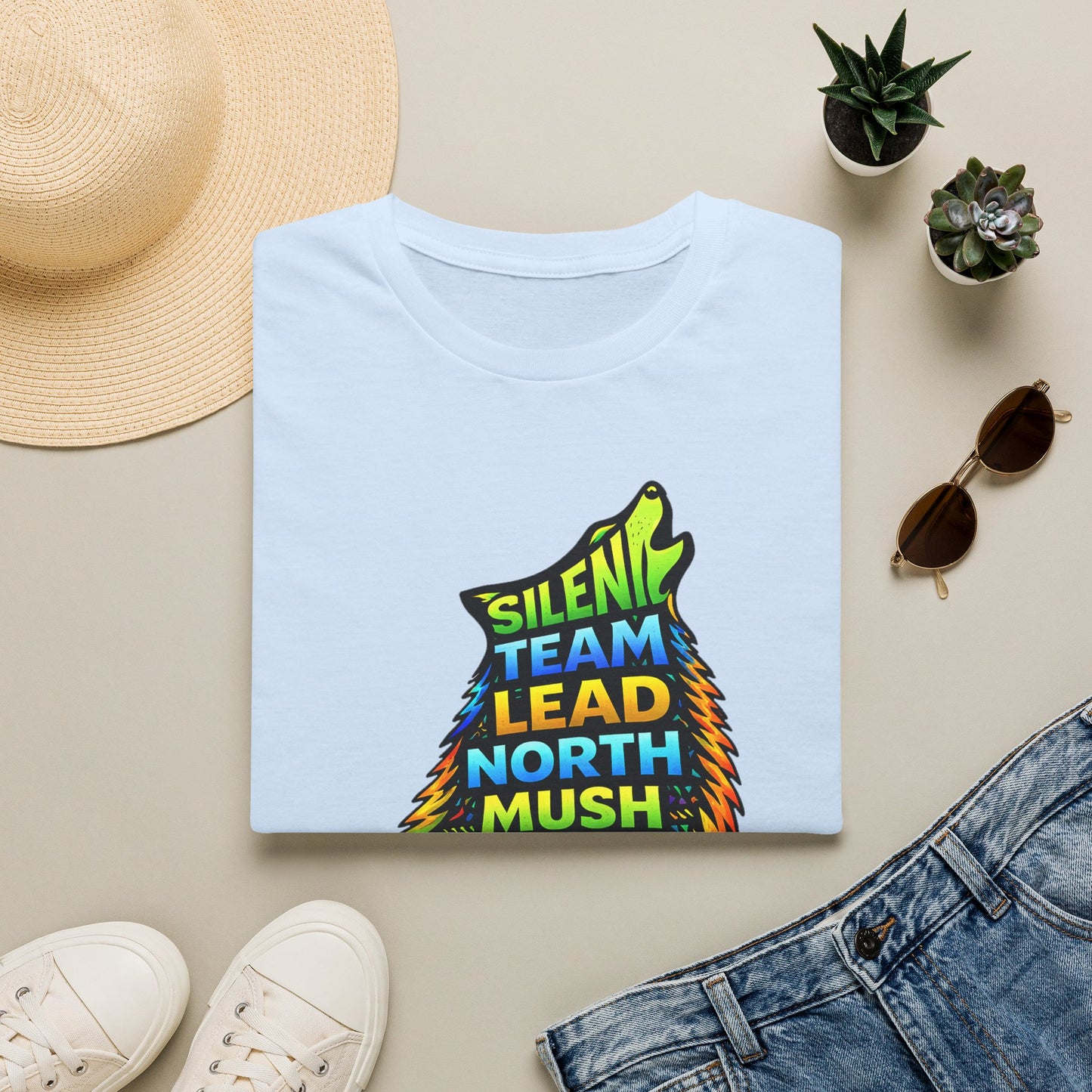 Sitting Howling Dog - Tee