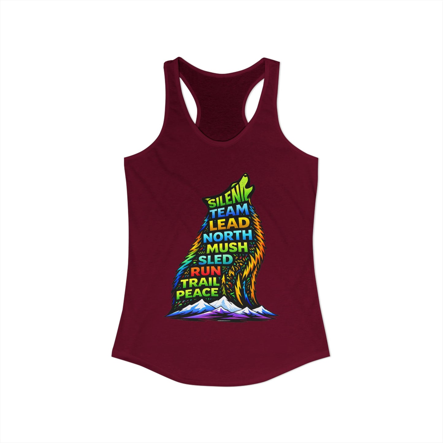 Sitting Howling Dog - Woman Tank