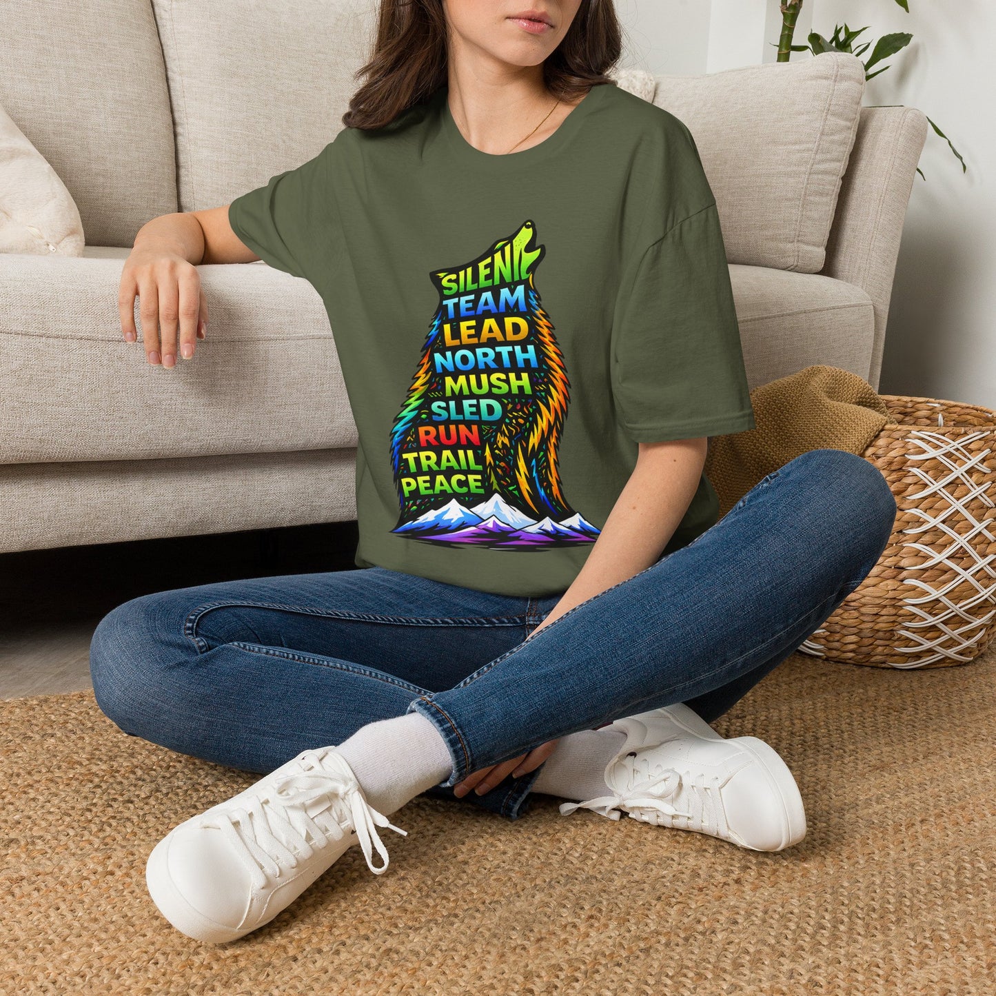 Sitting Howling Dog - Tee