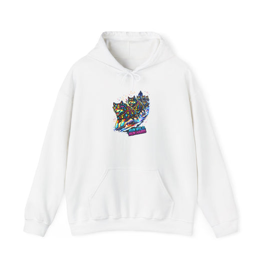 Holographic Maple Heart Hoodie — Retro Canadian Pride Pullover