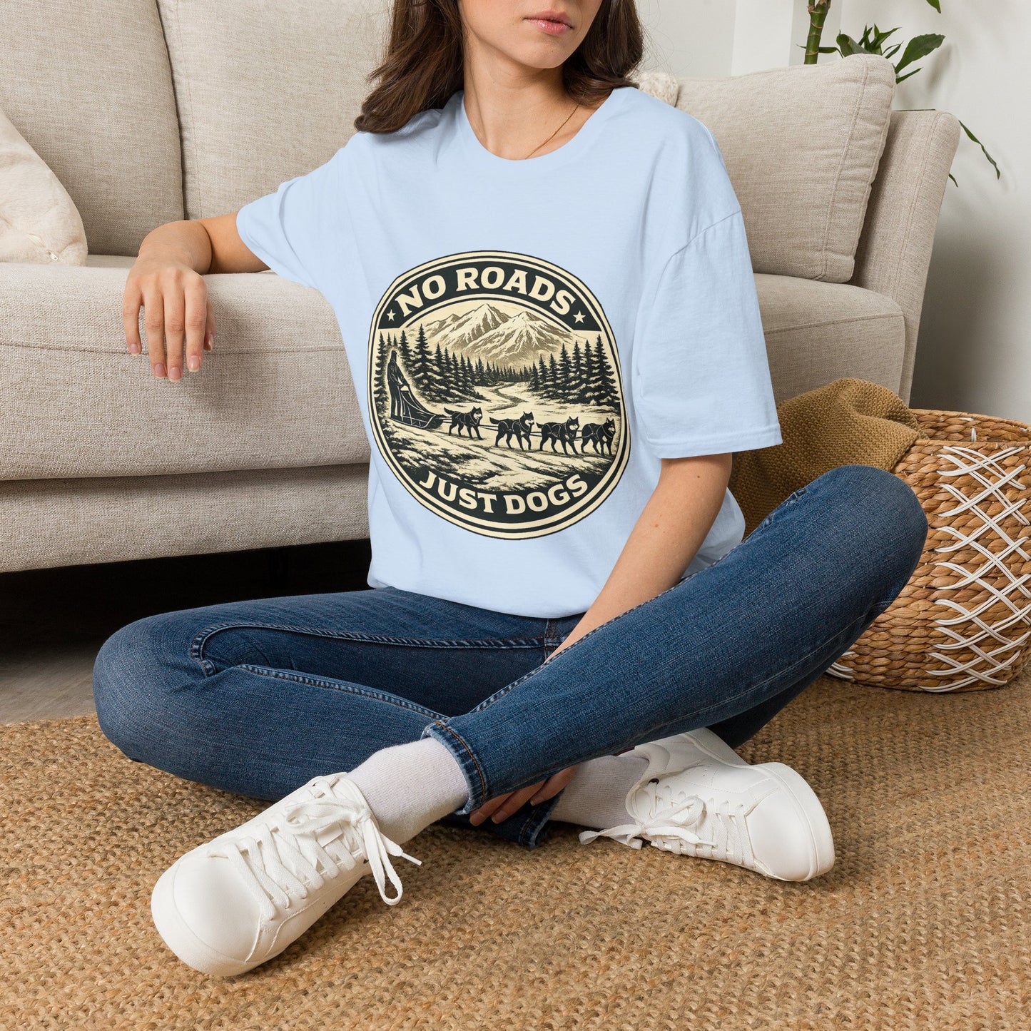 No Roads Just Dogs - Tee