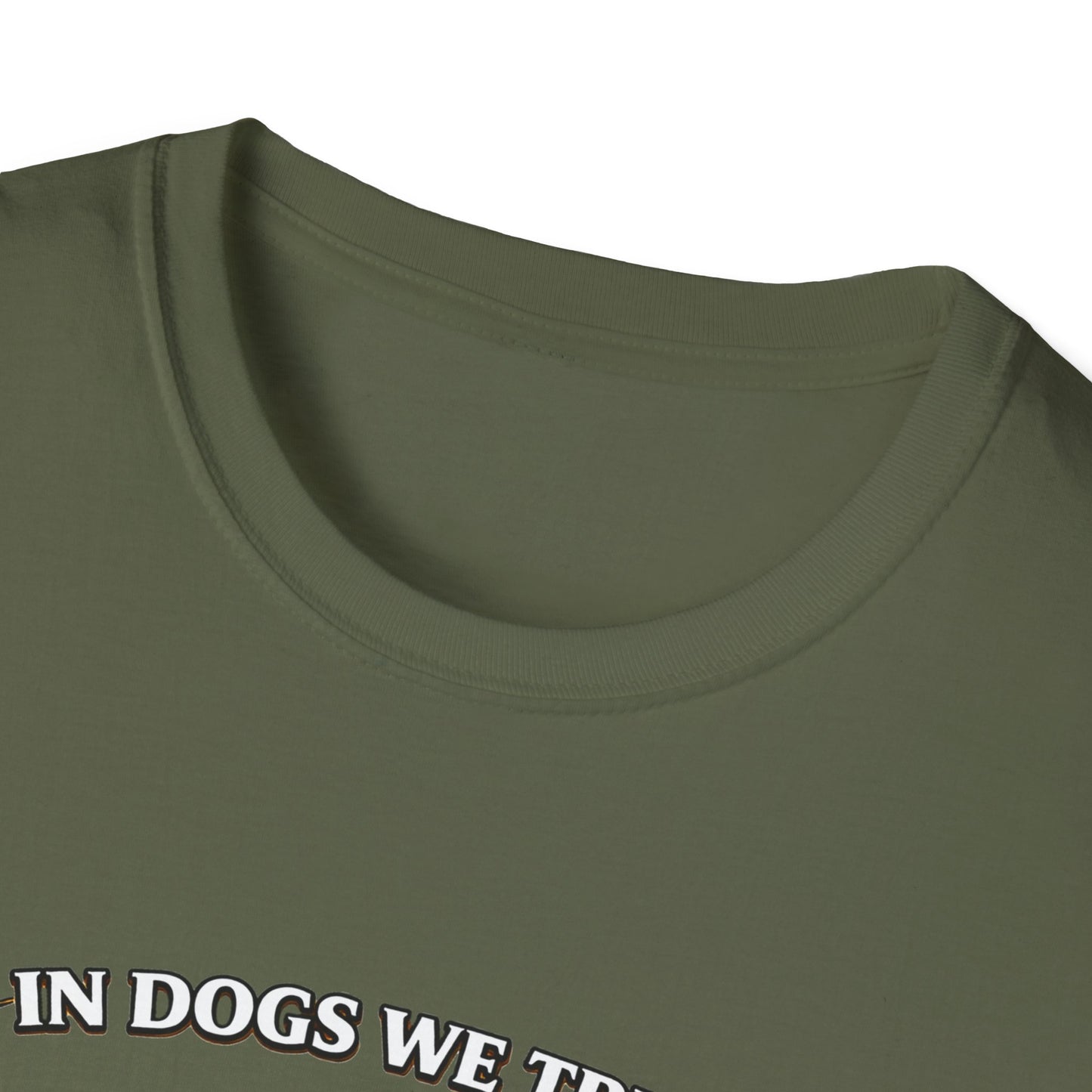 Musher & Sled Dogs T-Shirt — “In Dogs We Trust” Vintage Sledding Tee