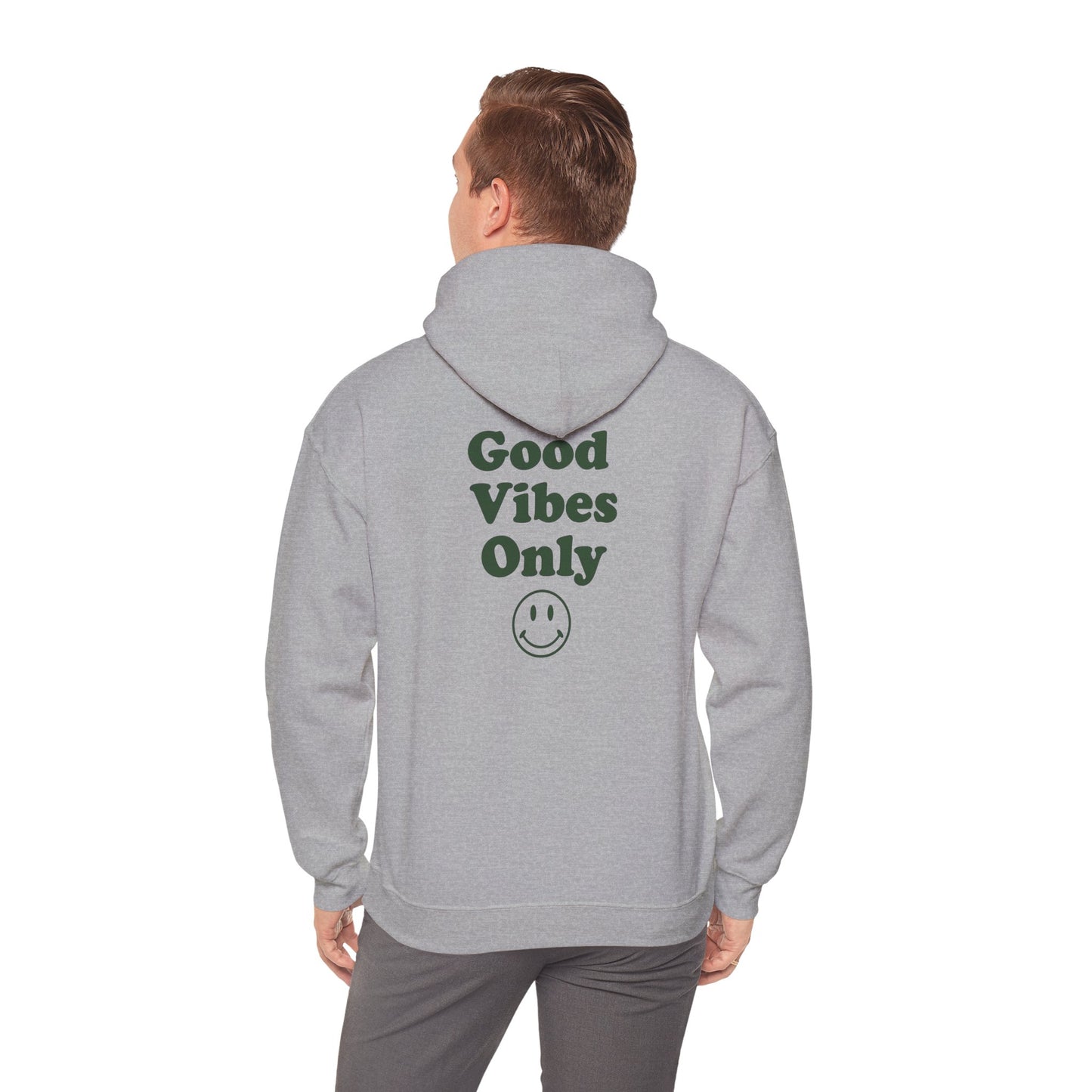 Good Vibes Only Hoodie — Smiley Graphic Back Print