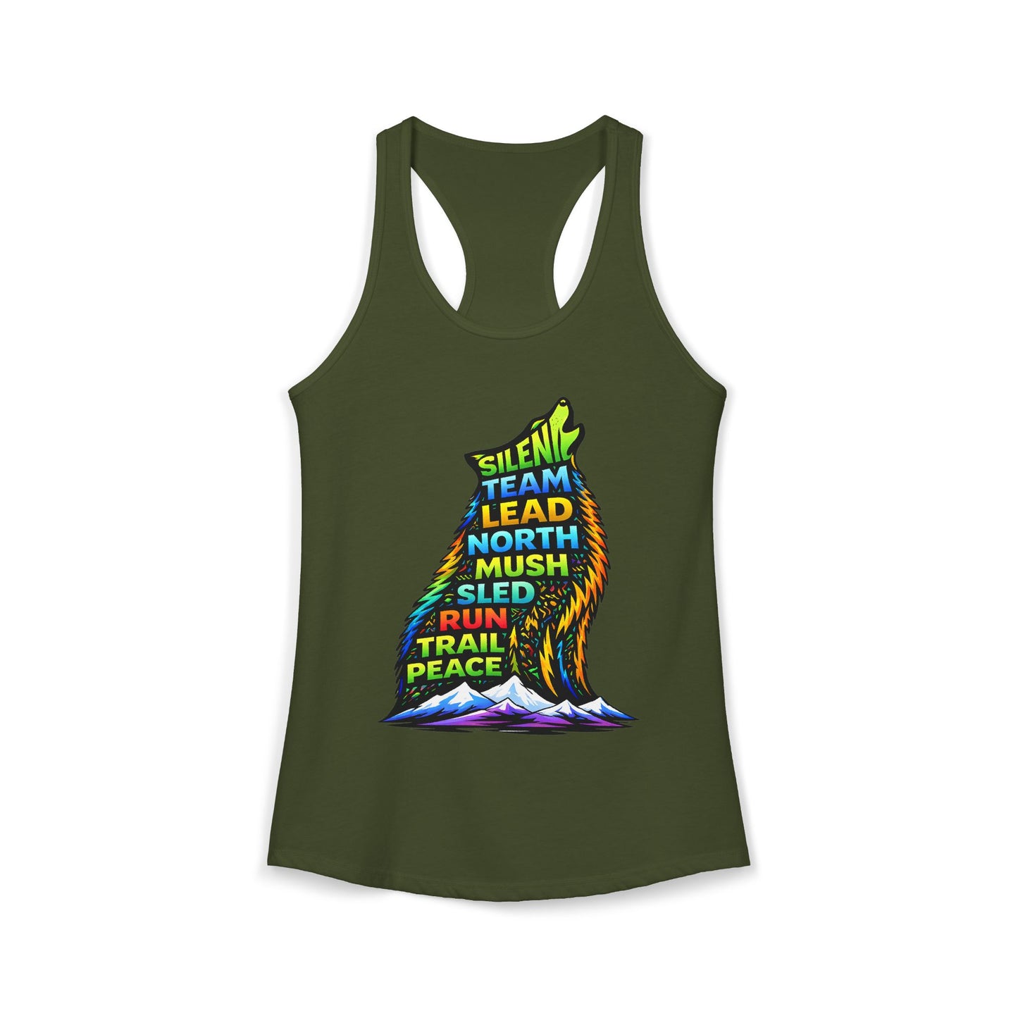 Sitting Howling Dog - Woman Tank