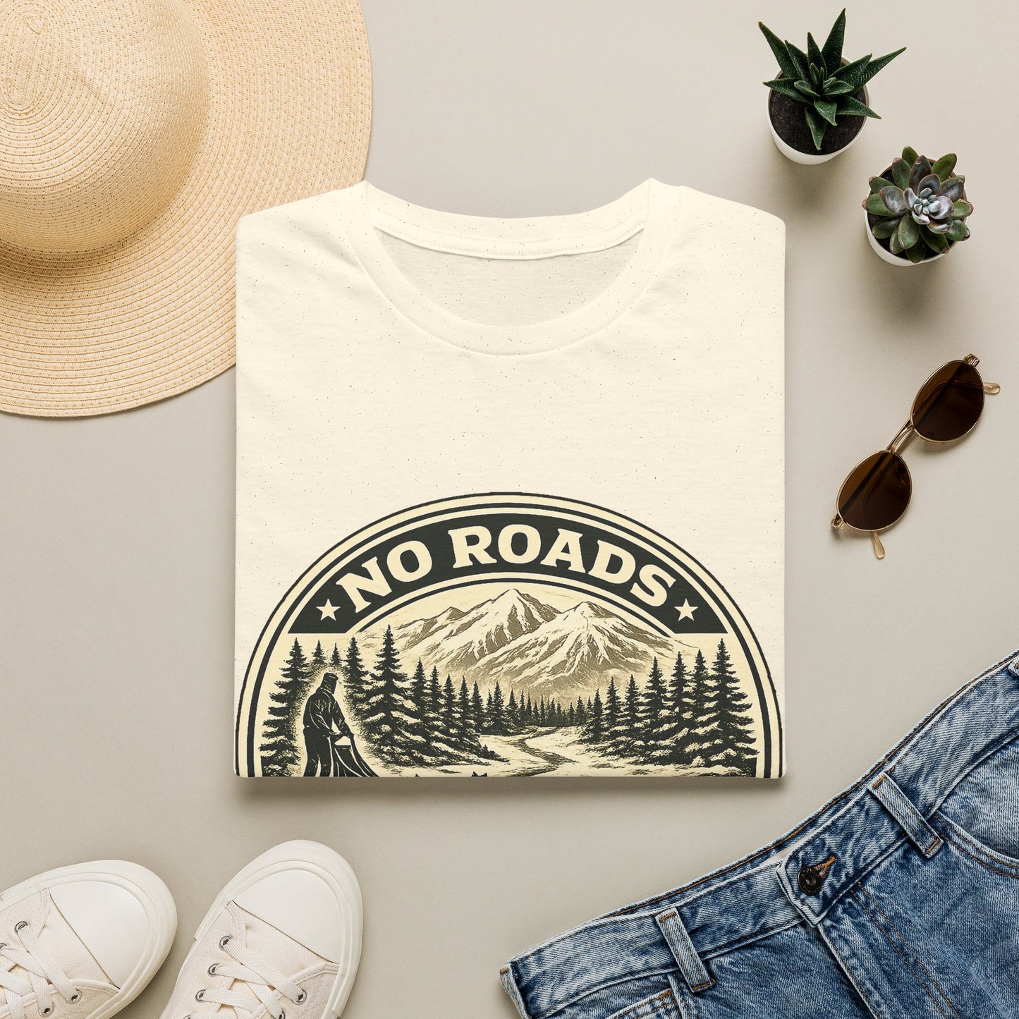 No Roads Just Dogs - Tee