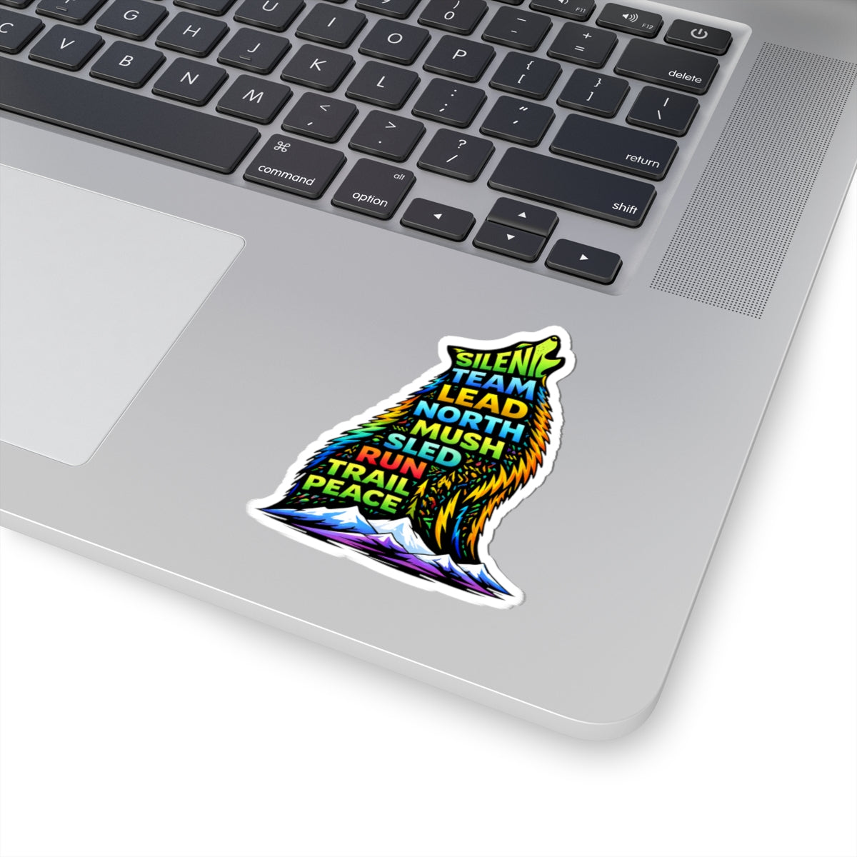 Sitting Howling Dog - Sticker