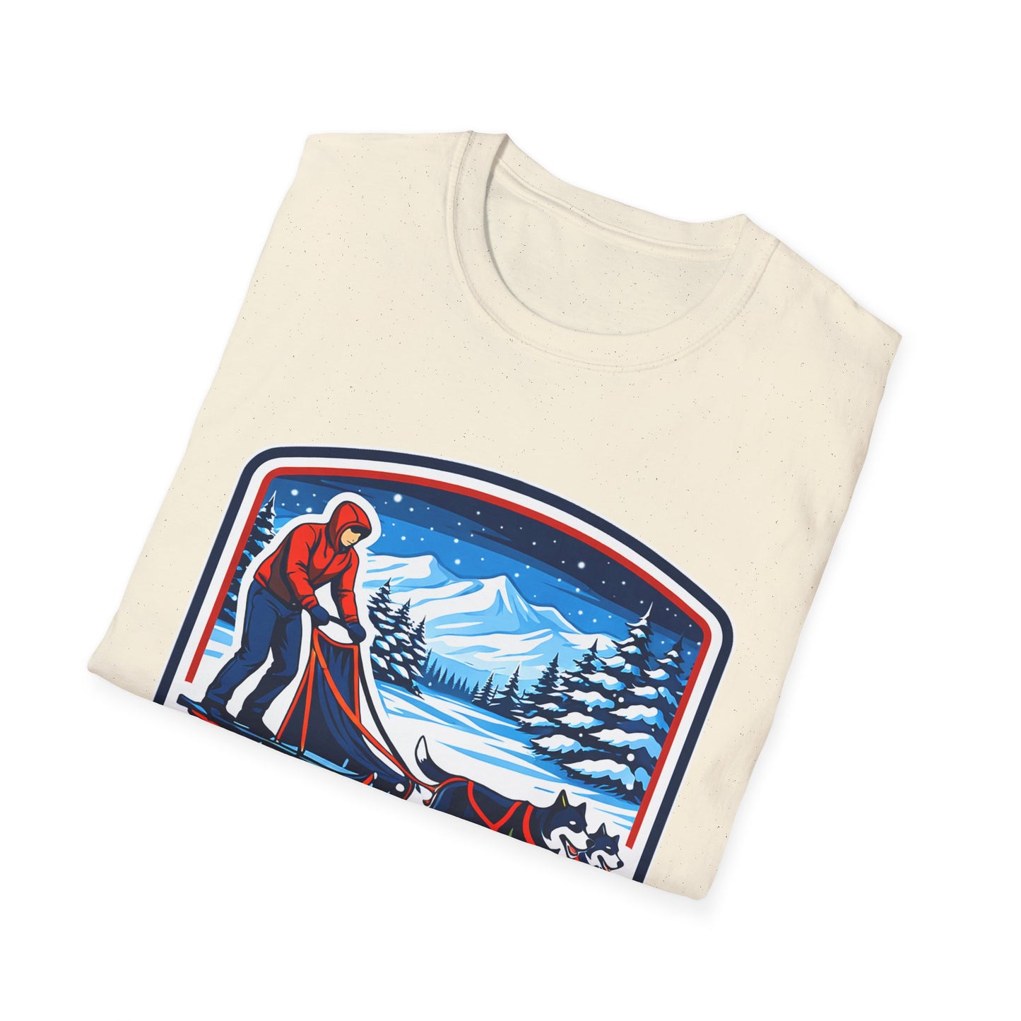 Sled Dog Adventure T-Shirt — "Quiet Trails • Happy Tails" Winter Sledding Tee
