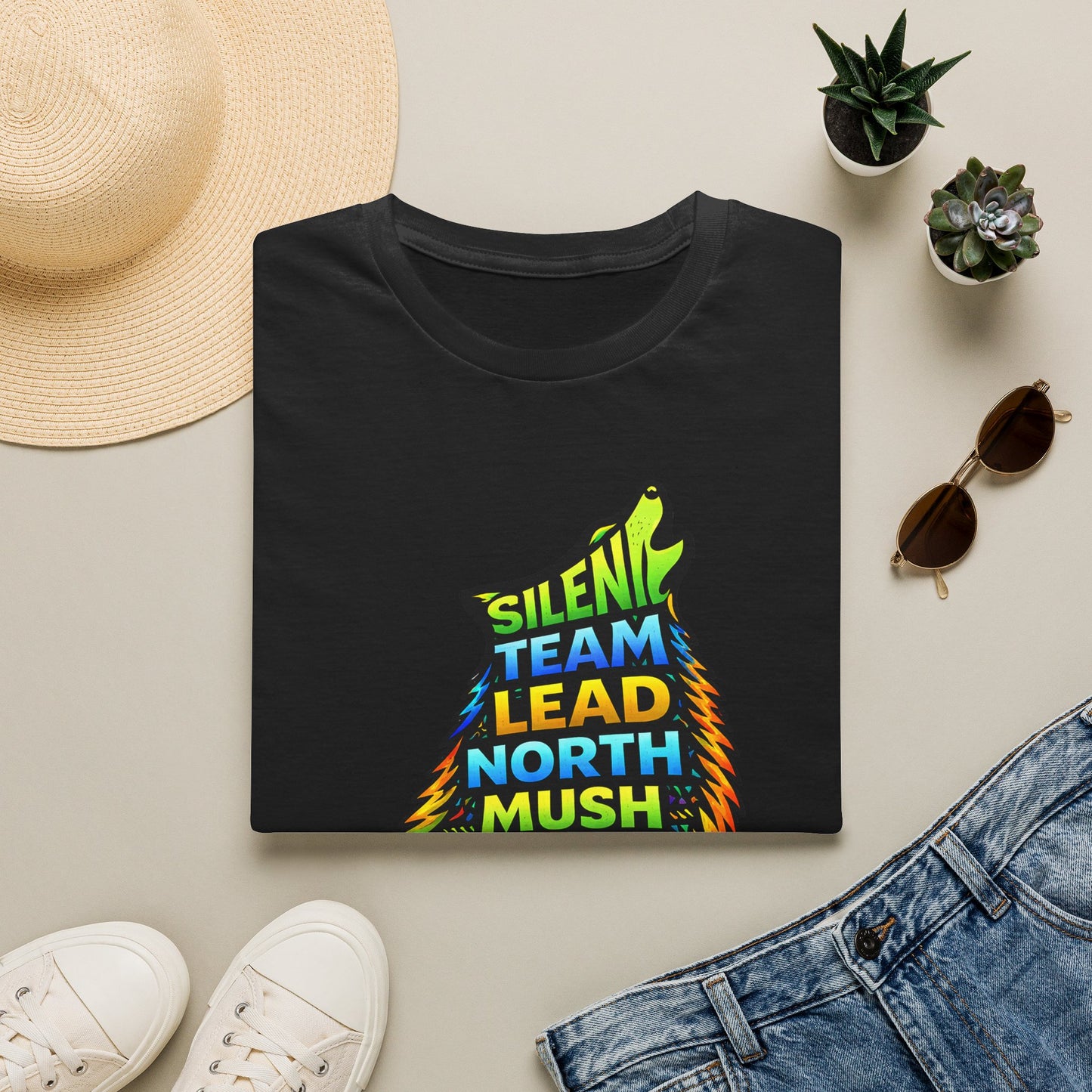 Sitting Howling Dog - Tee