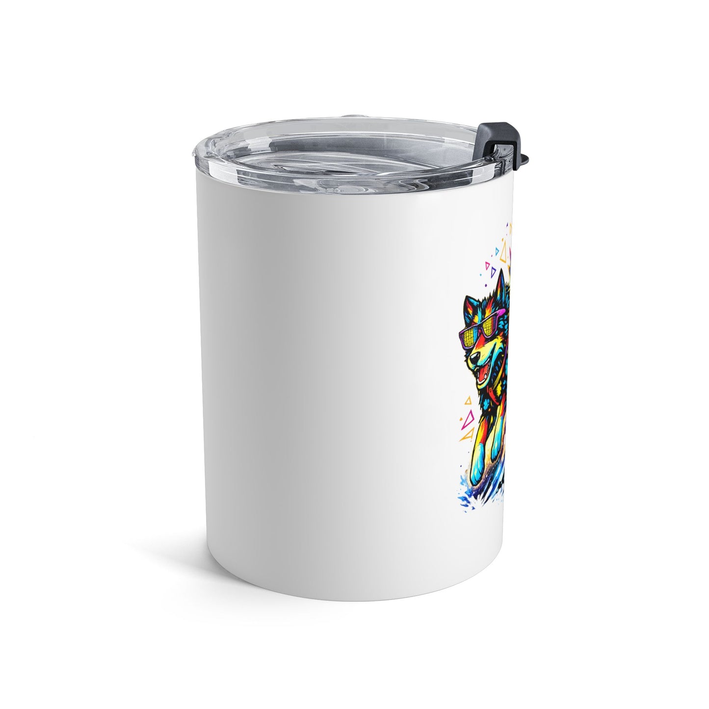 Husky Pack 10oz Tumbler — Colorful 'Run Wild, Run Hard' Insulated Travel Cup