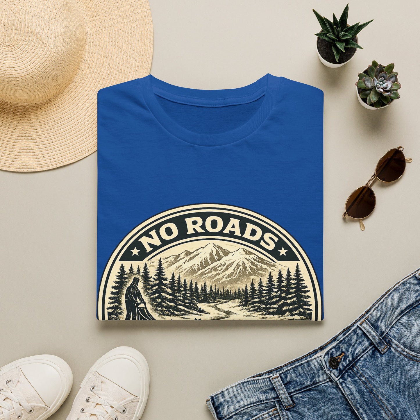 No Roads Just Dogs - Tee